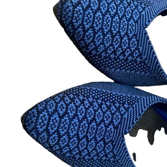 Rothy's Womens Blue Almond Toe‎ Snake Pattern Flat Heel Slip On Shoes Size 10 - Picture 10 of 11